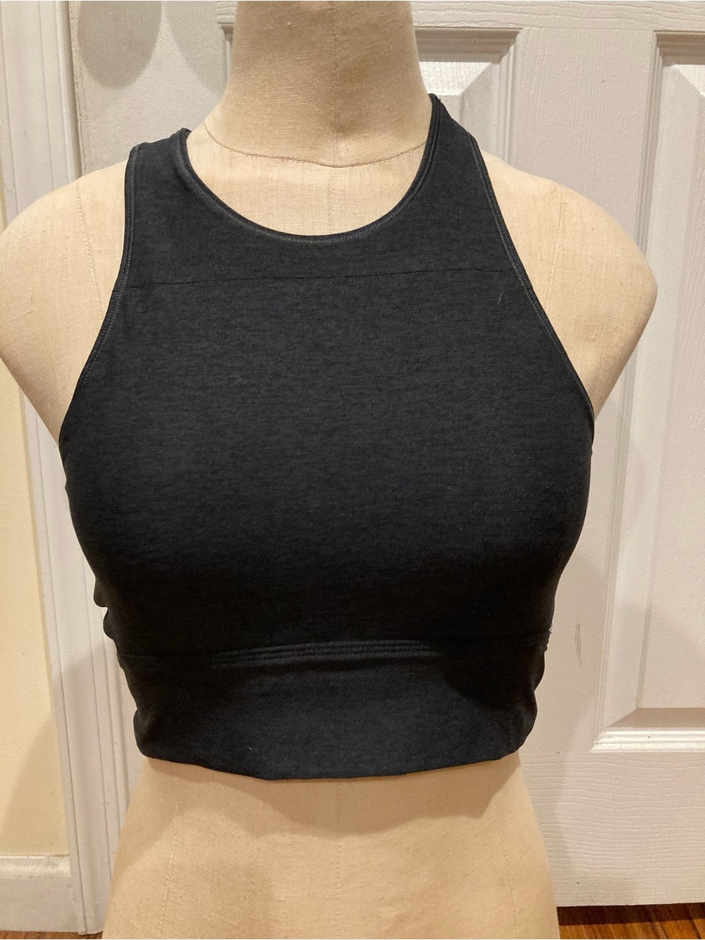Outdoor Voices Women's Slashback Crop Top Sports Bra SZ  X Small Charcoal Grey